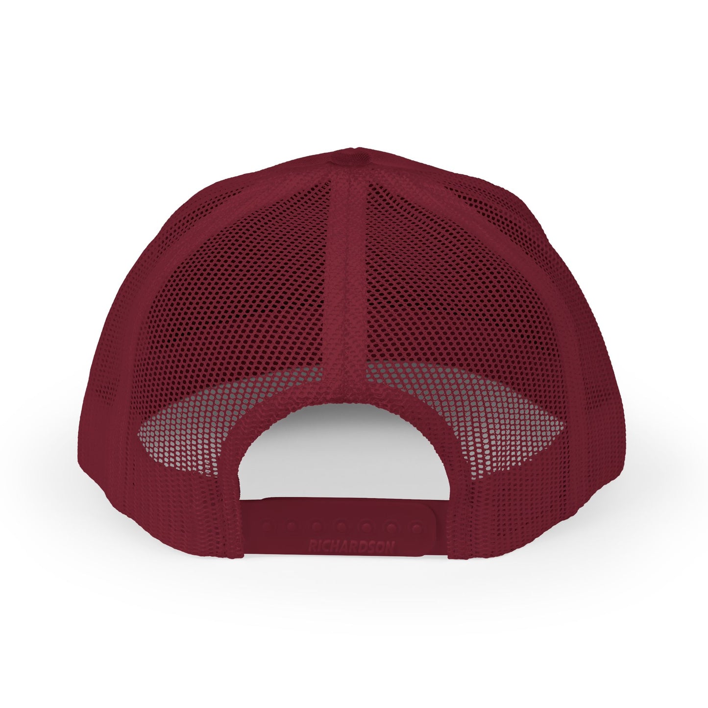 Maroon mesh cap on a white background